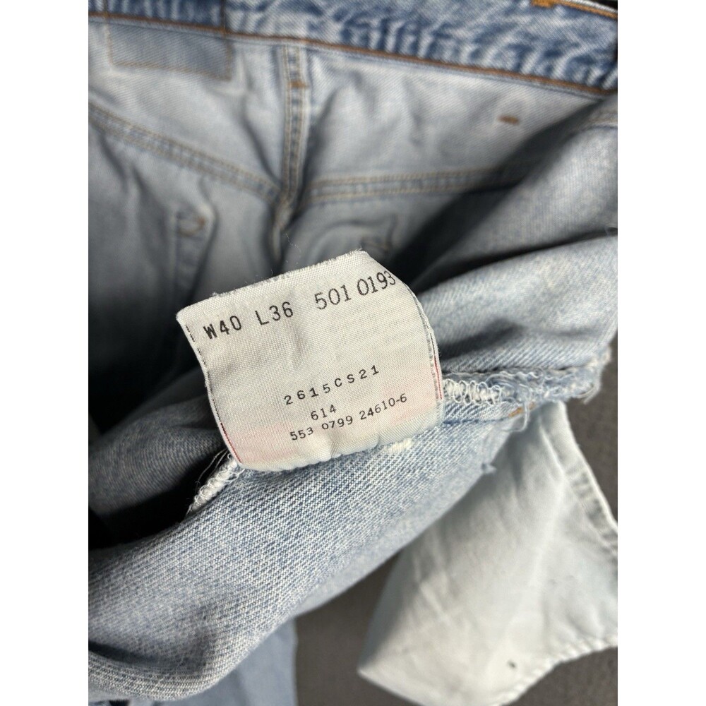 Vintage 90s Levi’s 501 Made in USA Denim Straight Leg Jeans Measured 38x35 - Picture 5 of 16